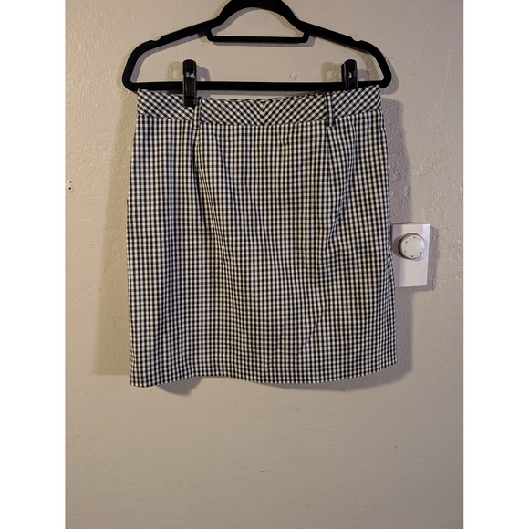 Womens Gingham Plaid Golf Skirt with built in Shorts Black and White size 8 - Picture 2 of 5